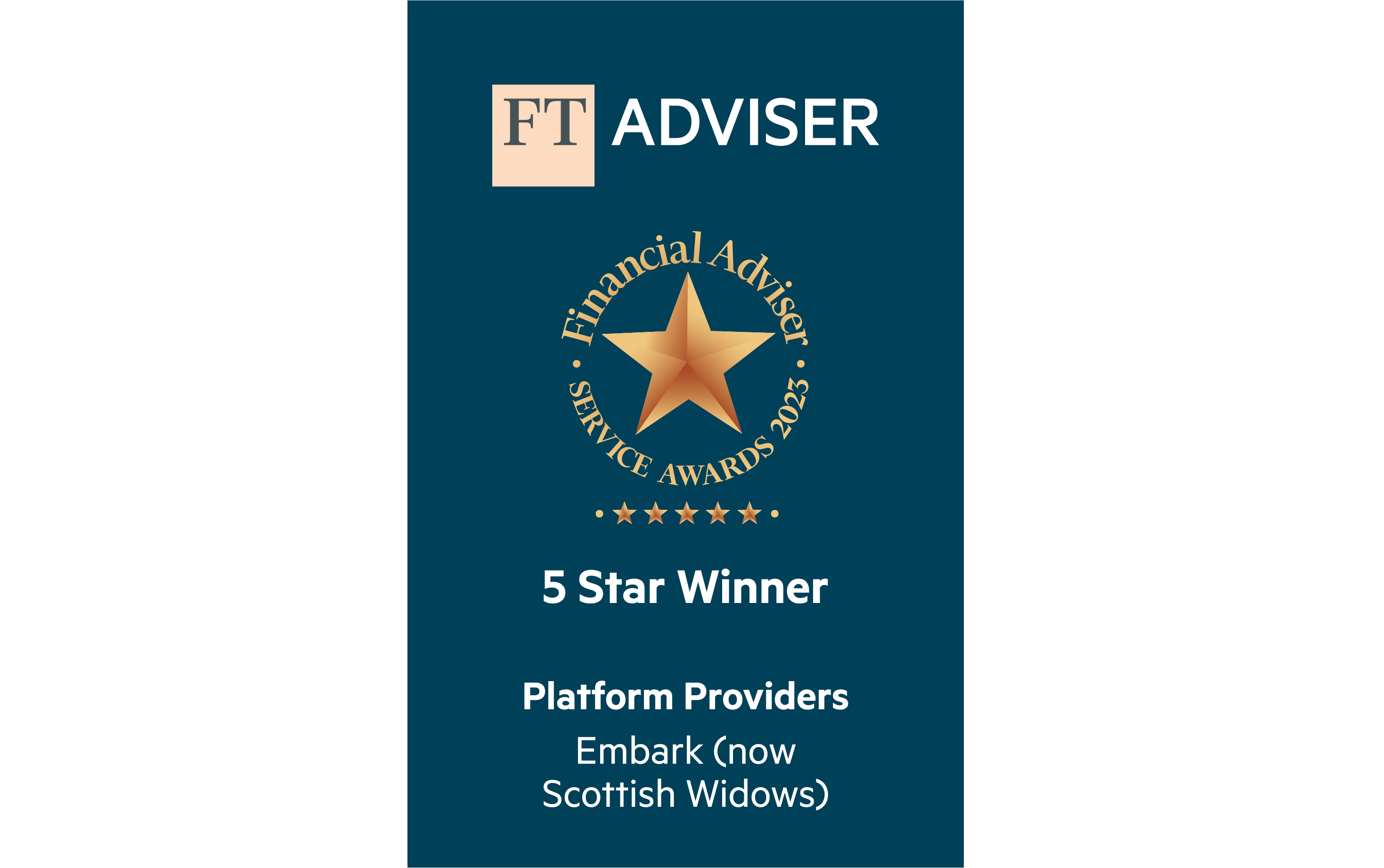 2023 FT Adviser 5 star winner award logo