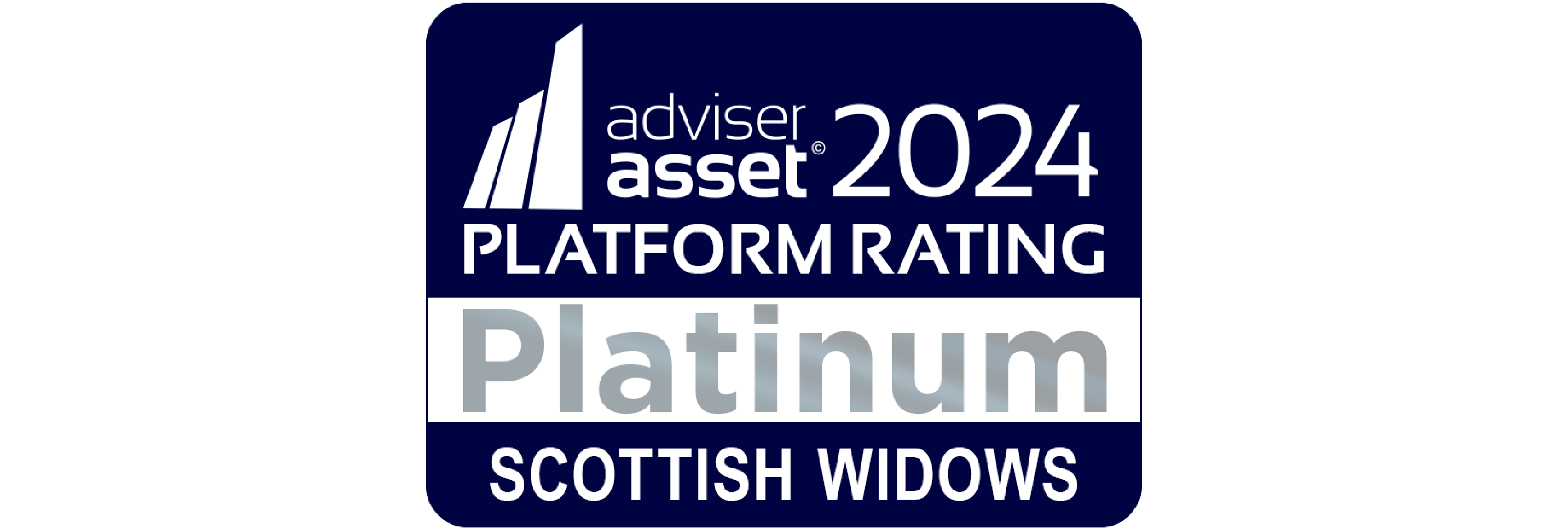 Adviser Asset 2024 Platinum platform rating award image